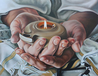 For Jerusalem, oil on canvas by Ilse kLeyn